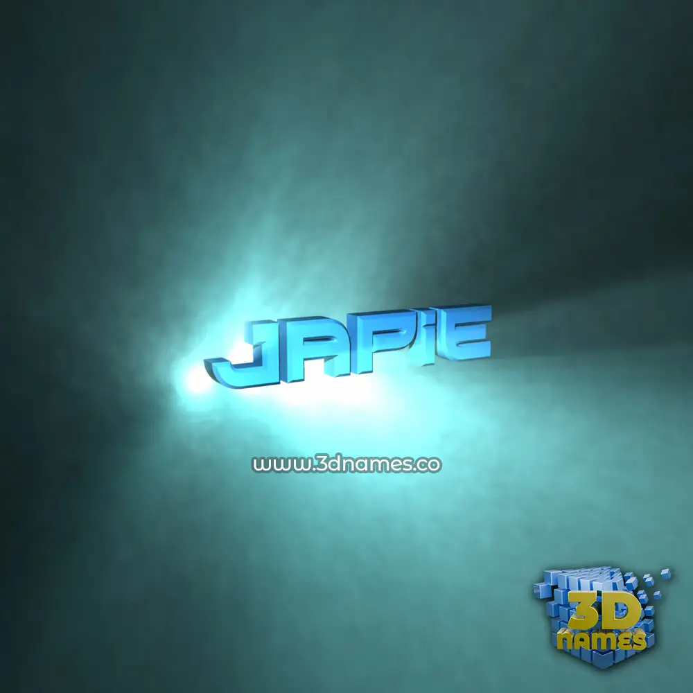 japie in Light Shine style - 3D name wallpaper