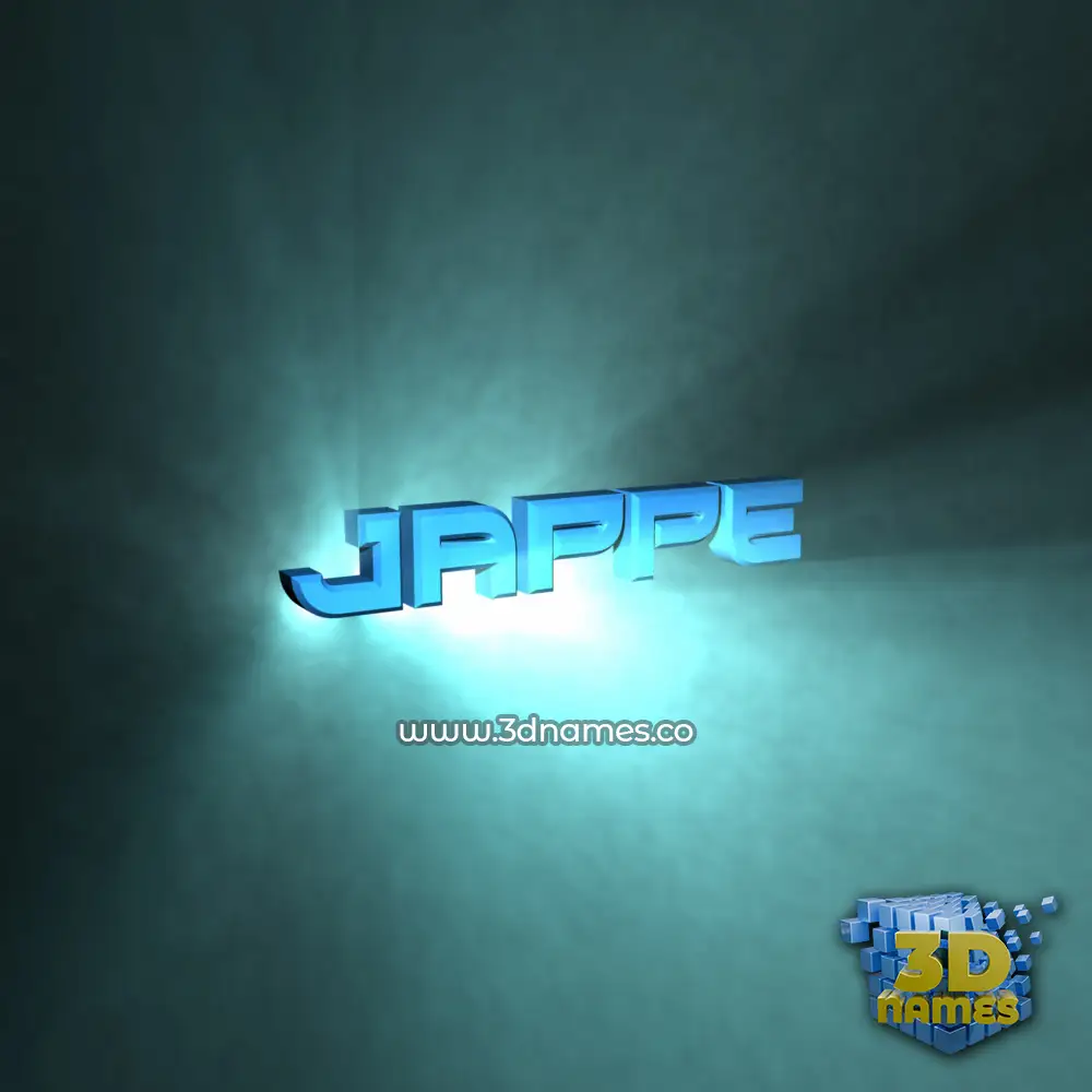 jappe in Light Shine style - 3D name wallpaper