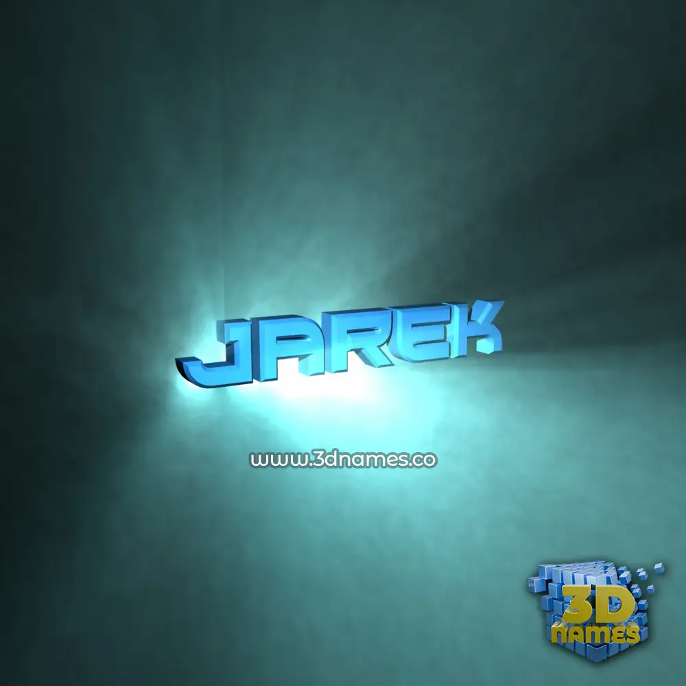 jarek in Light Shine style - 3D name wallpaper