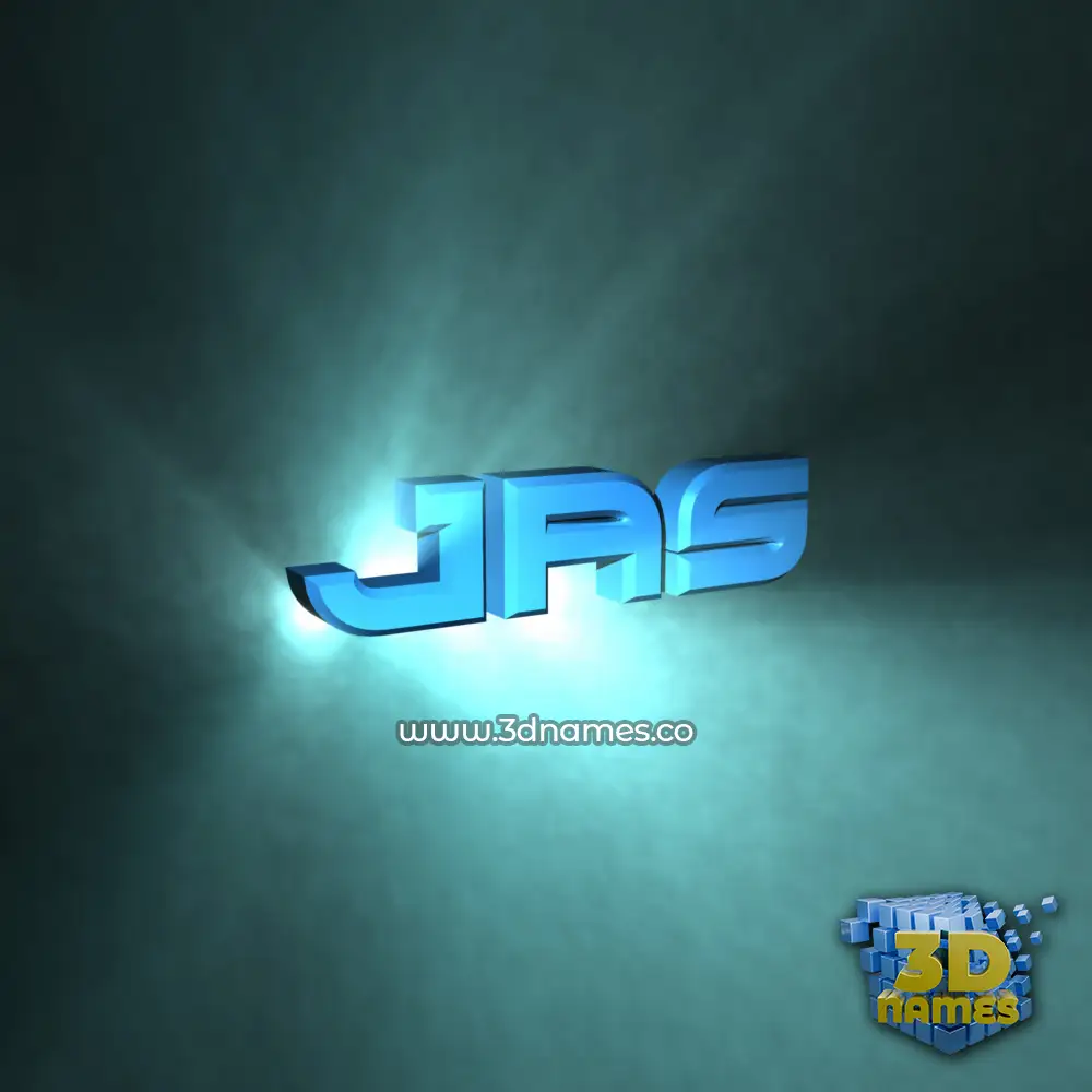 jas in Light Shine style - 3D name wallpaper