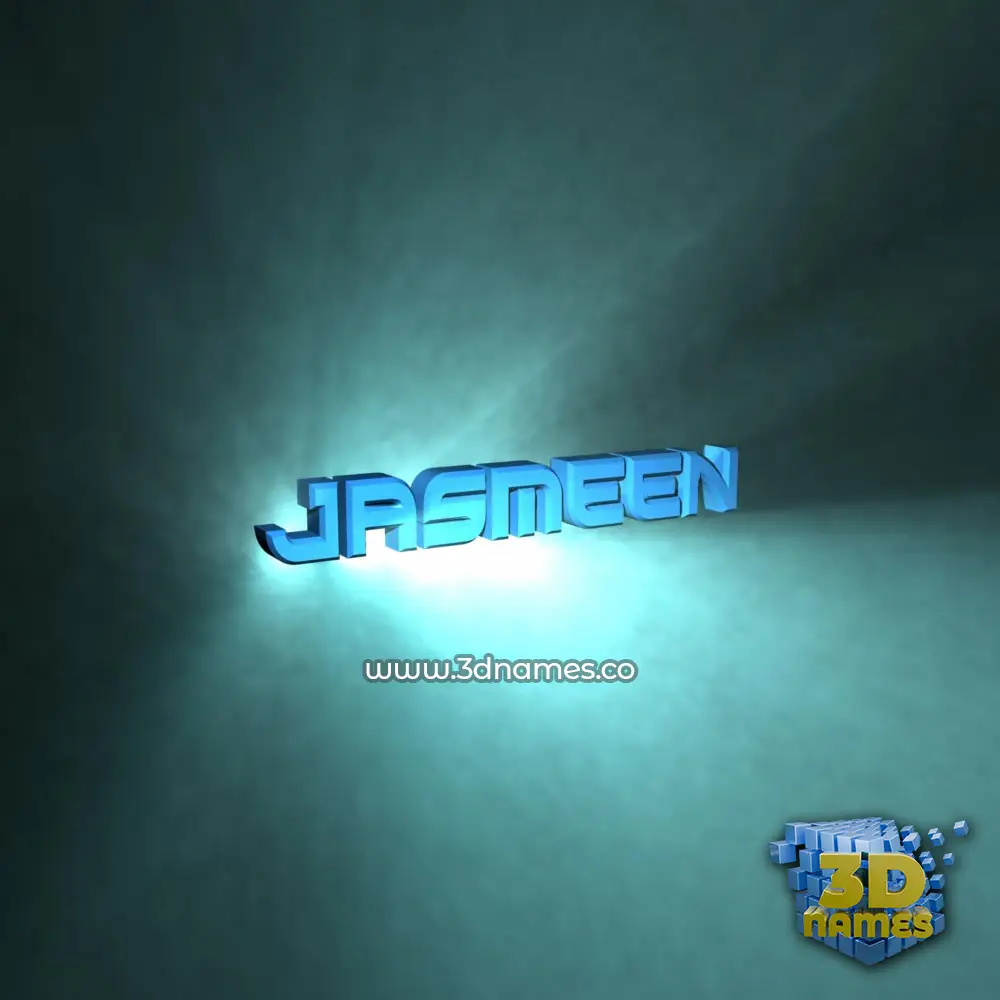 jasmeen in Light Shine style - 3D name wallpaper