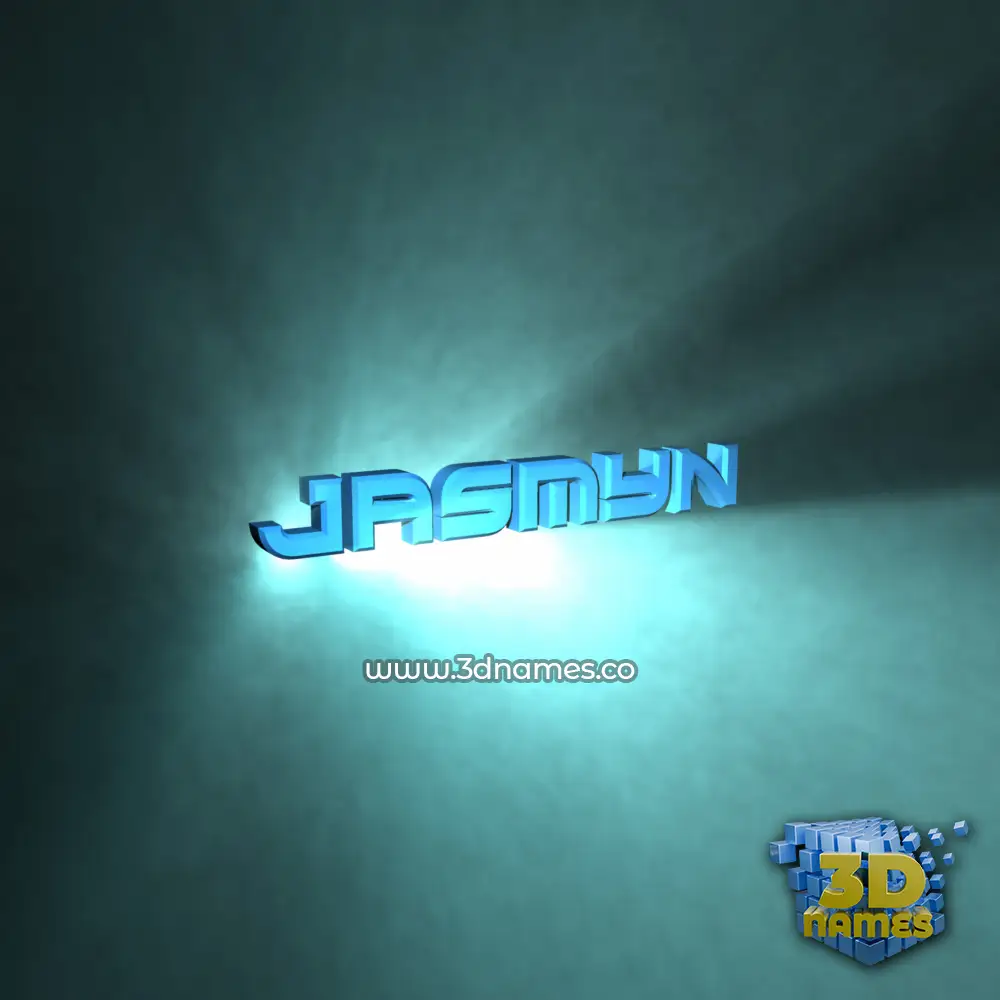 jasmyn in Light Shine style - 3D name wallpaper