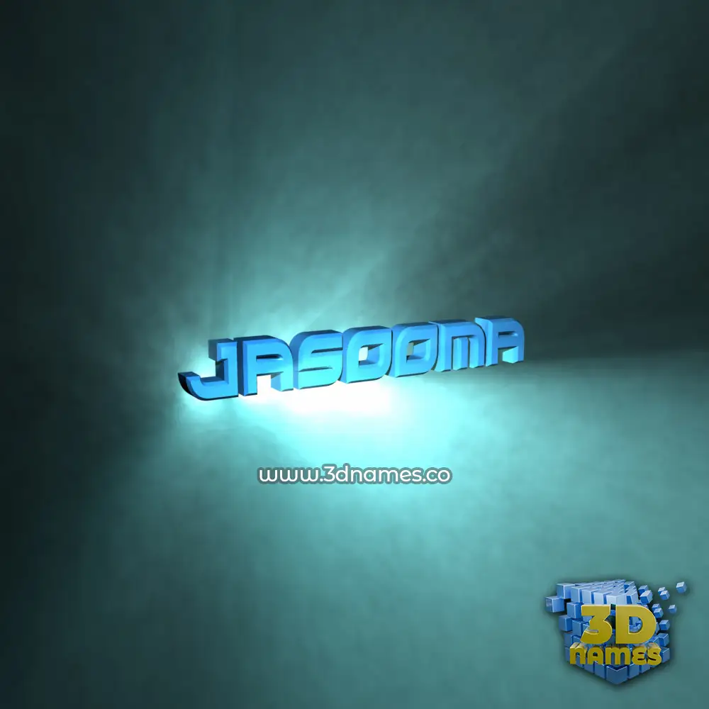 jasooma in Light Shine style - 3D name wallpaper
