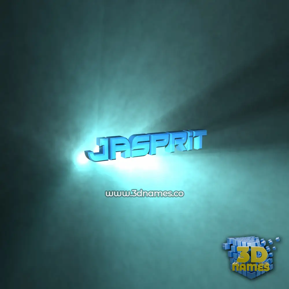 jasprit in Light Shine style - 3D name wallpaper