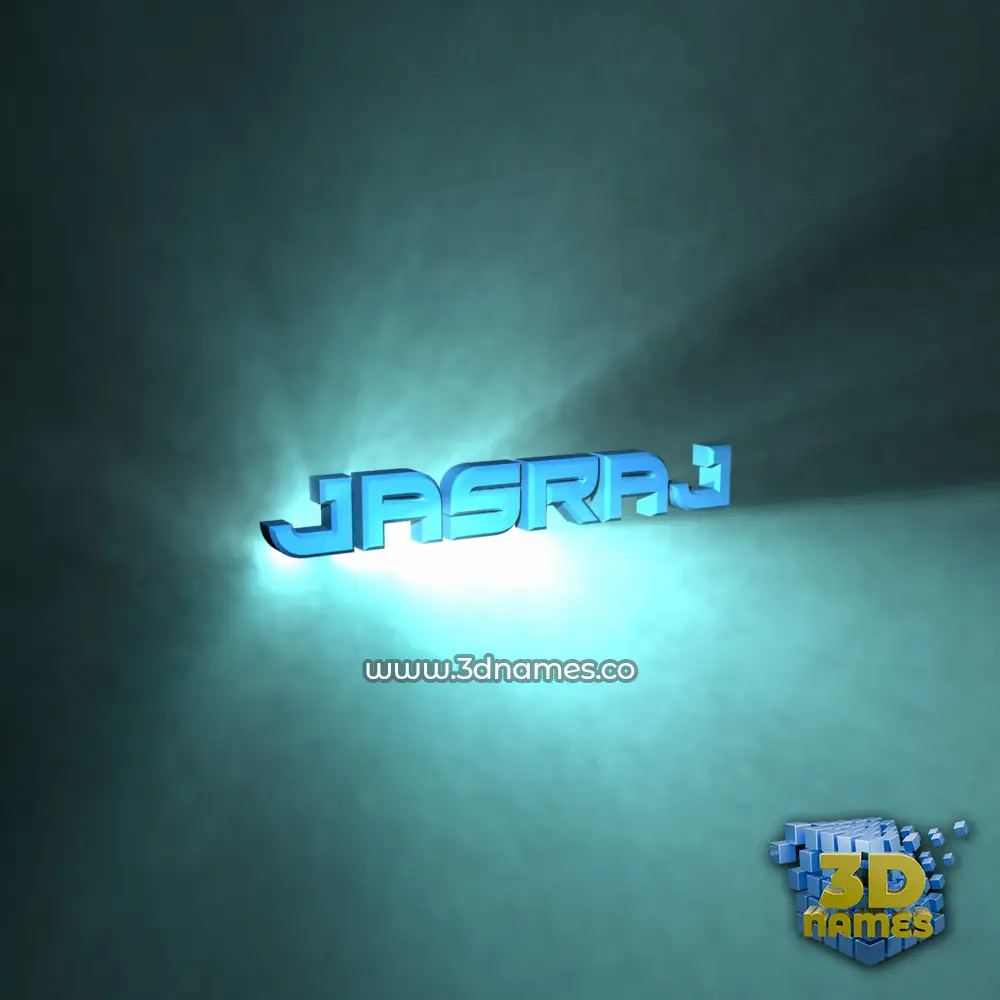 jasraj in Light Shine style - 3D name wallpaper