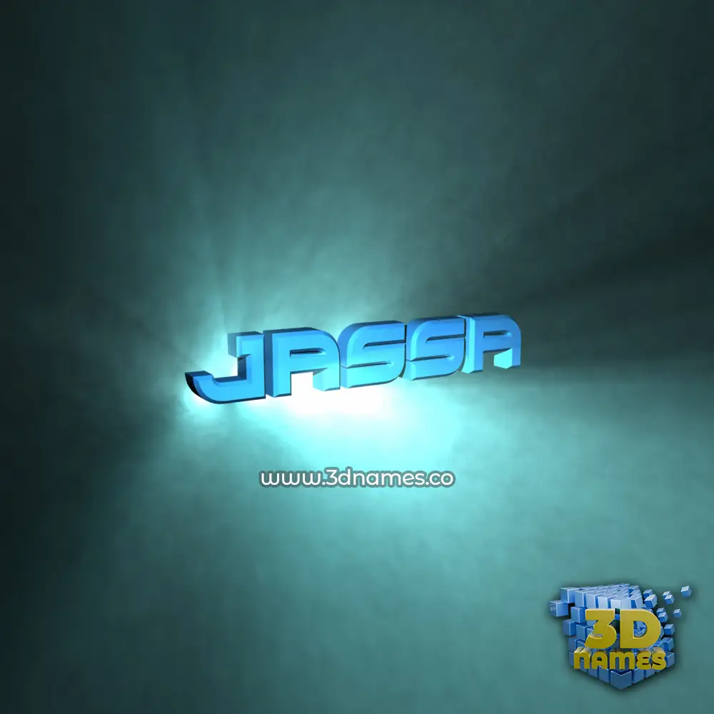 jassa in Light Shine style - 3D name wallpaper