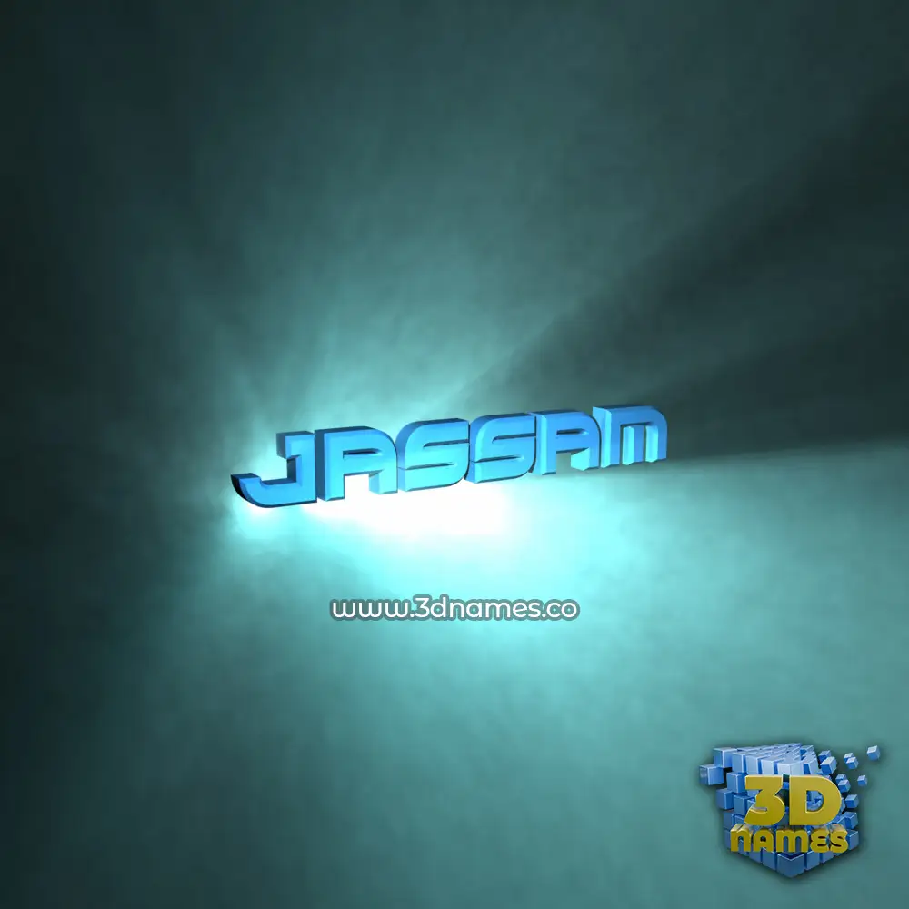 jassam in Light Shine style - 3D name wallpaper