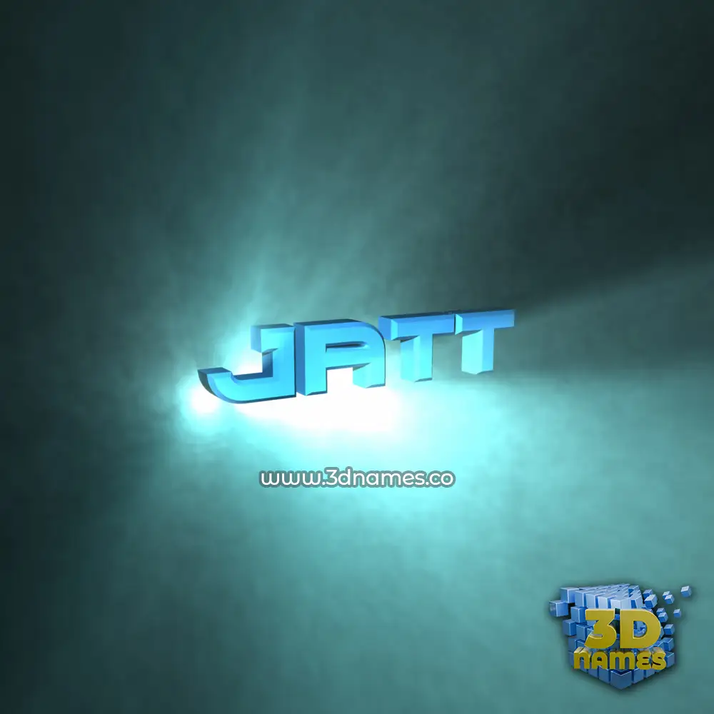 jatt in Light Shine style - 3D name wallpaper