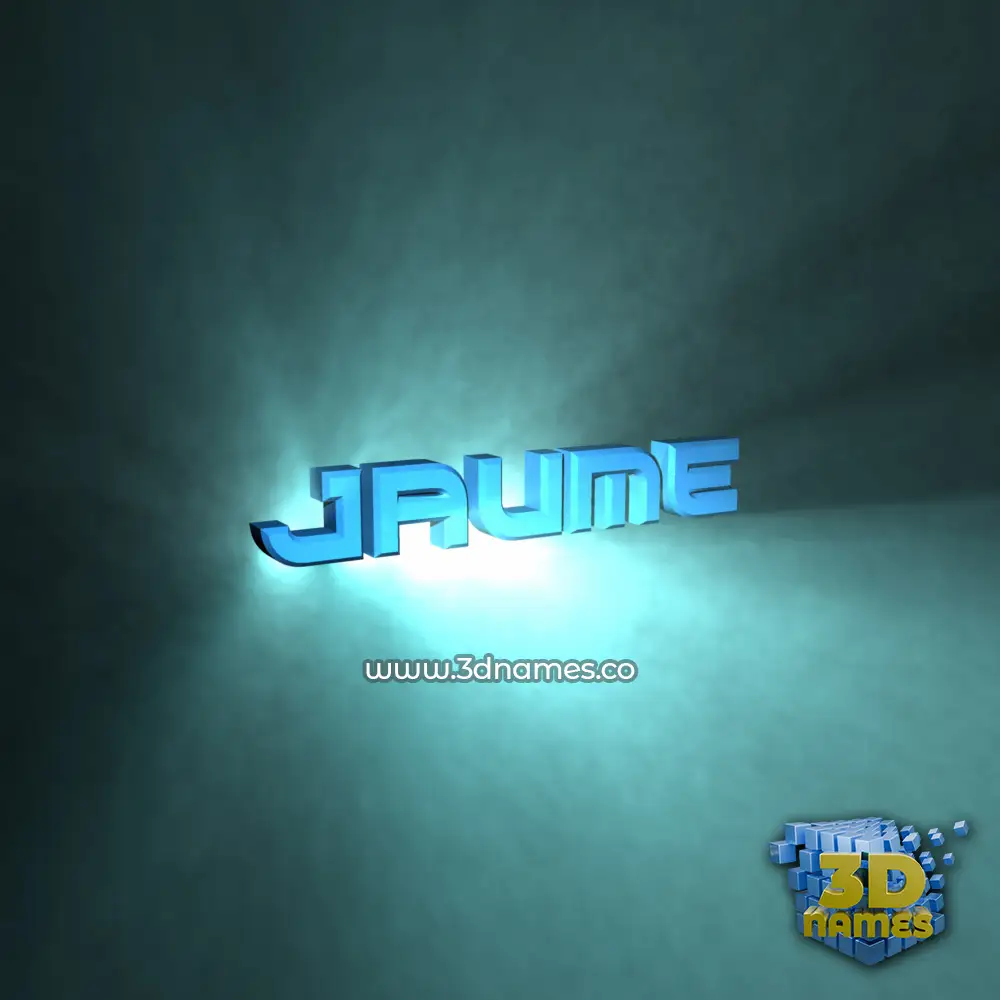 jaume in Light Shine style - 3D name wallpaper