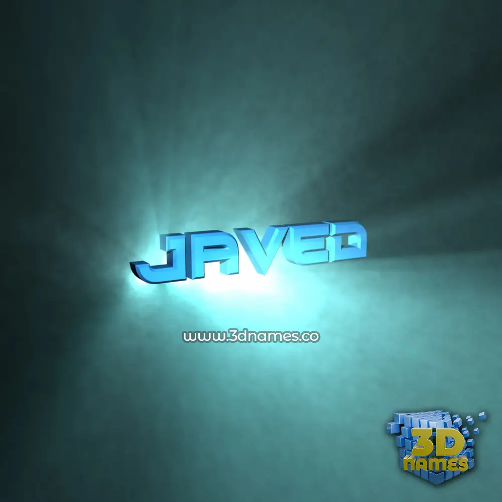 javed in Light Shine style - 3D name wallpaper