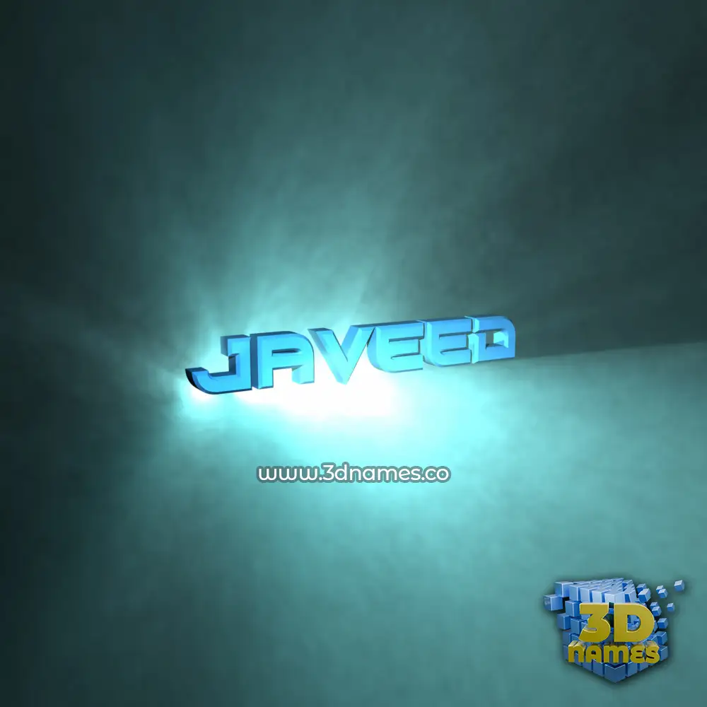javeed in Light Shine style - 3D name wallpaper