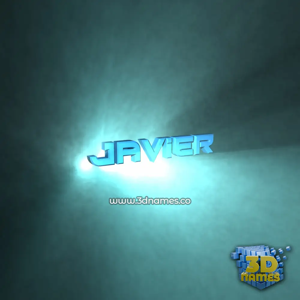 javier in Light Shine style - 3D name wallpaper