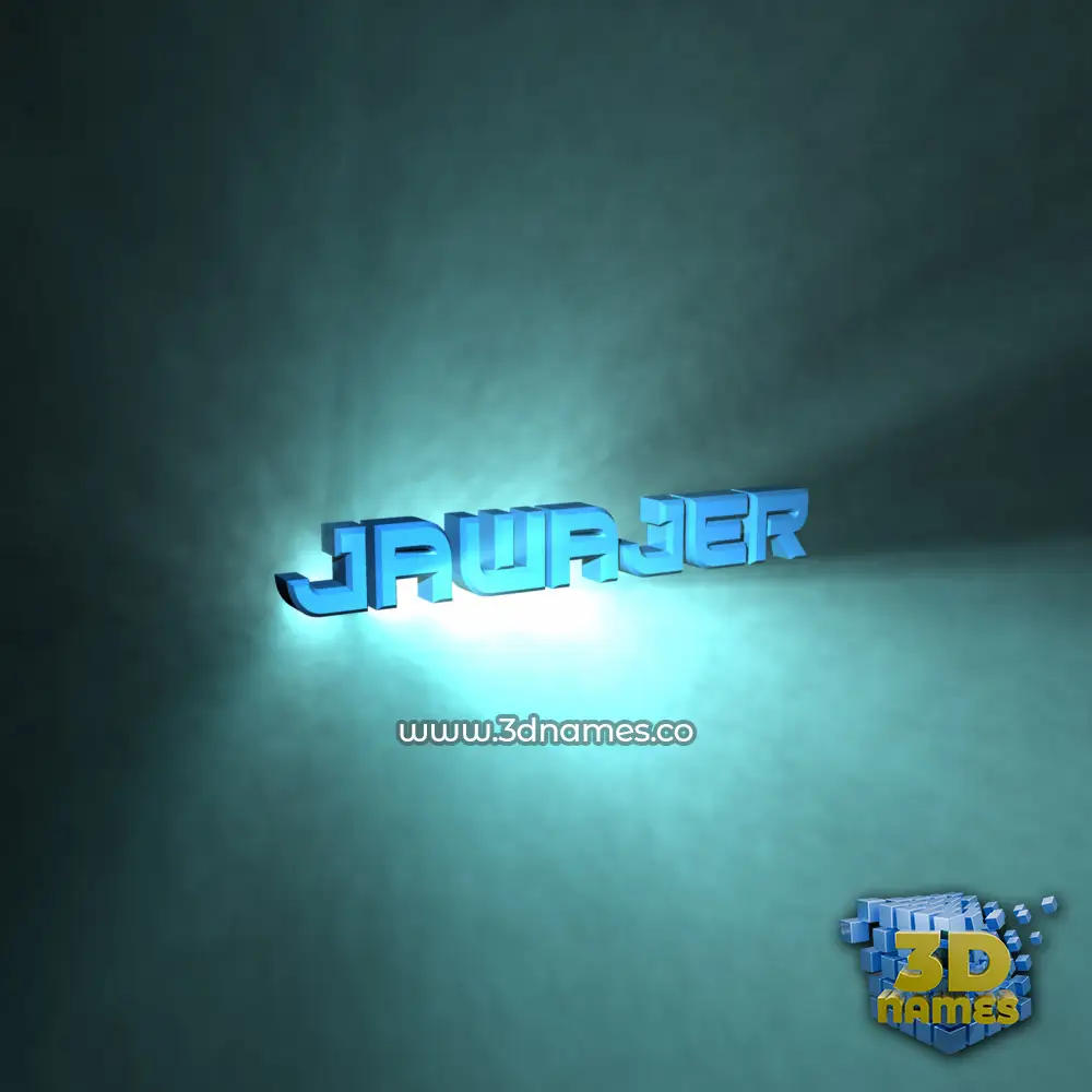 jawajer in Light Shine style - 3D name wallpaper