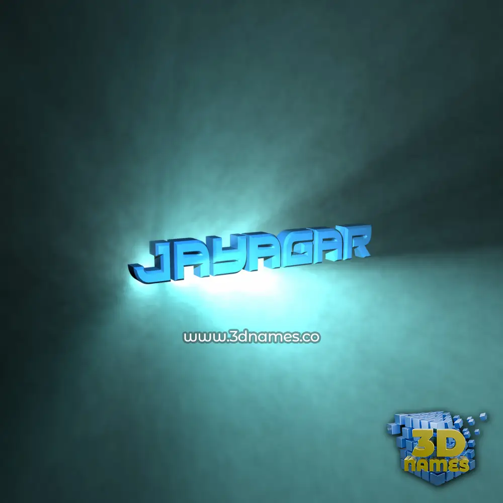 jayagar in Light Shine style - 3D name wallpaper