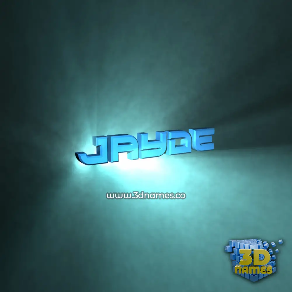 jayde in Light Shine style - 3D name wallpaper