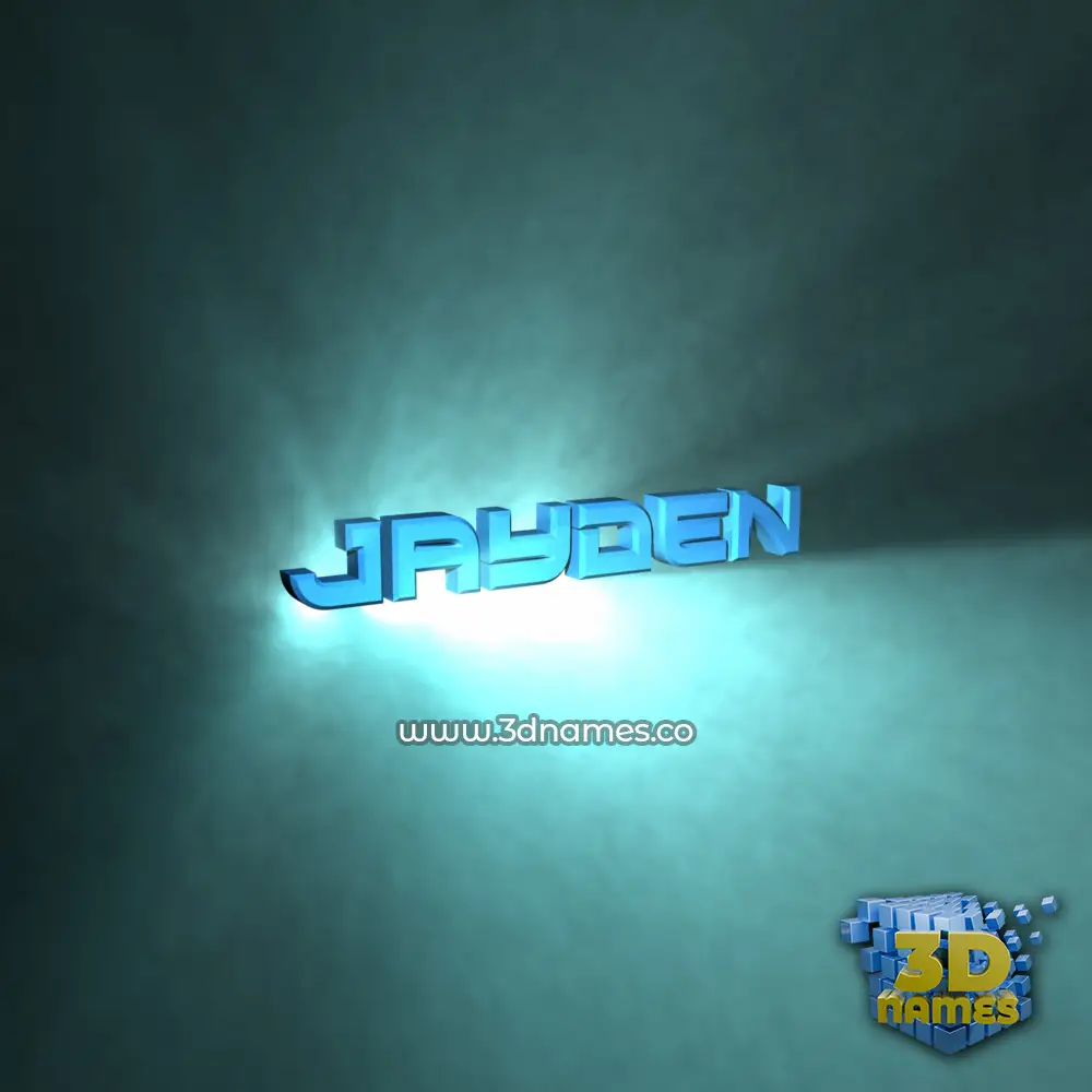 jayden in Light Shine style - 3D name wallpaper