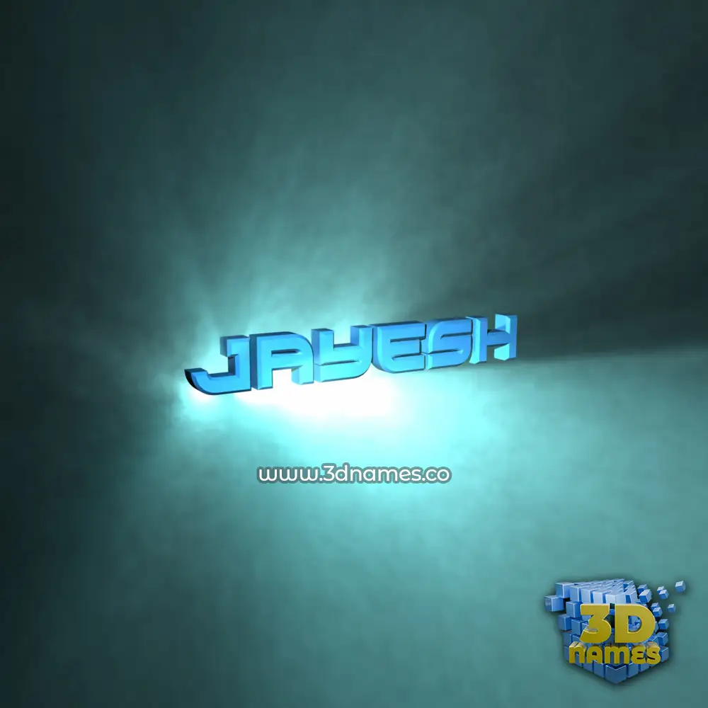 jayesh in Light Shine style - 3D name wallpaper