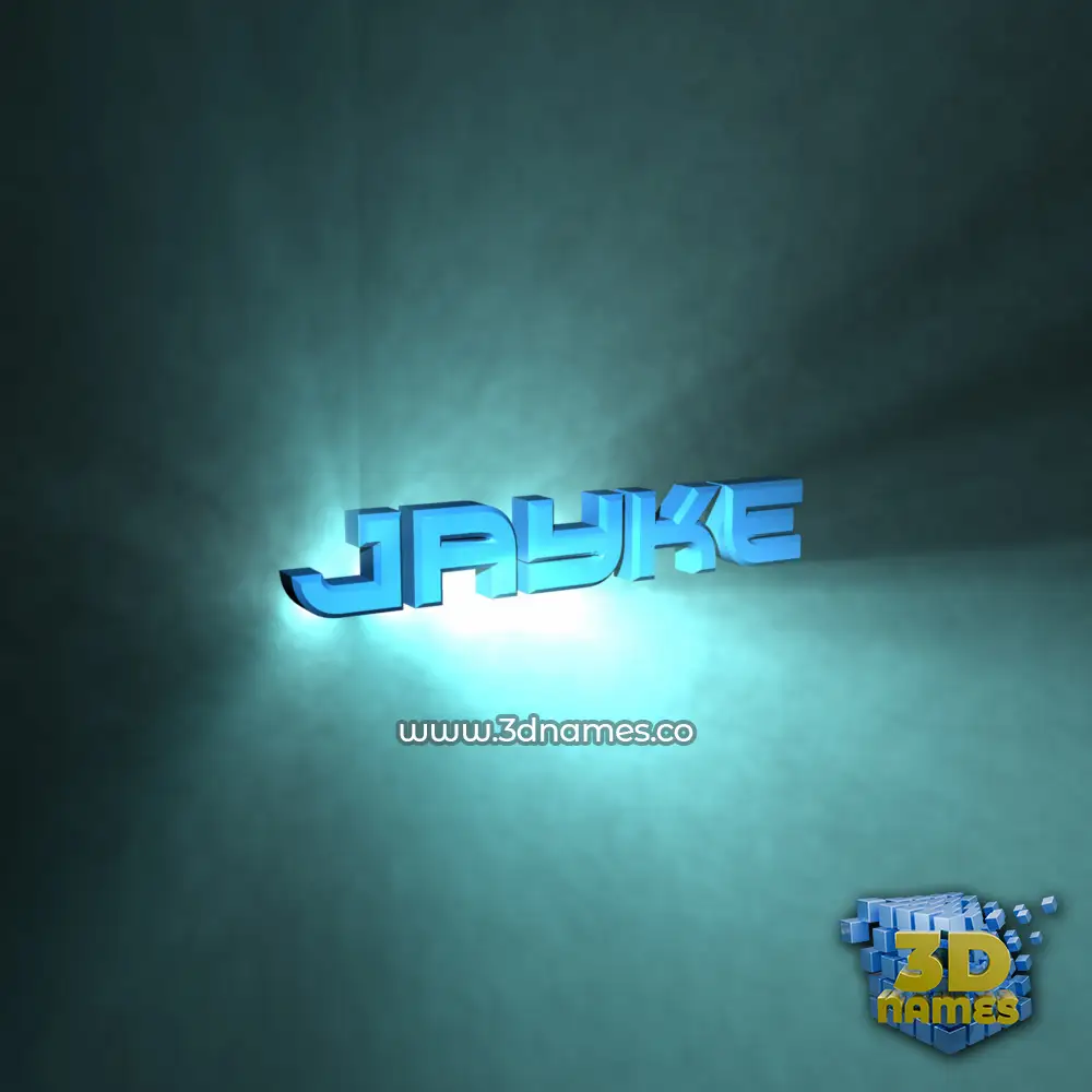 jayke in Light Shine style - 3D name wallpaper