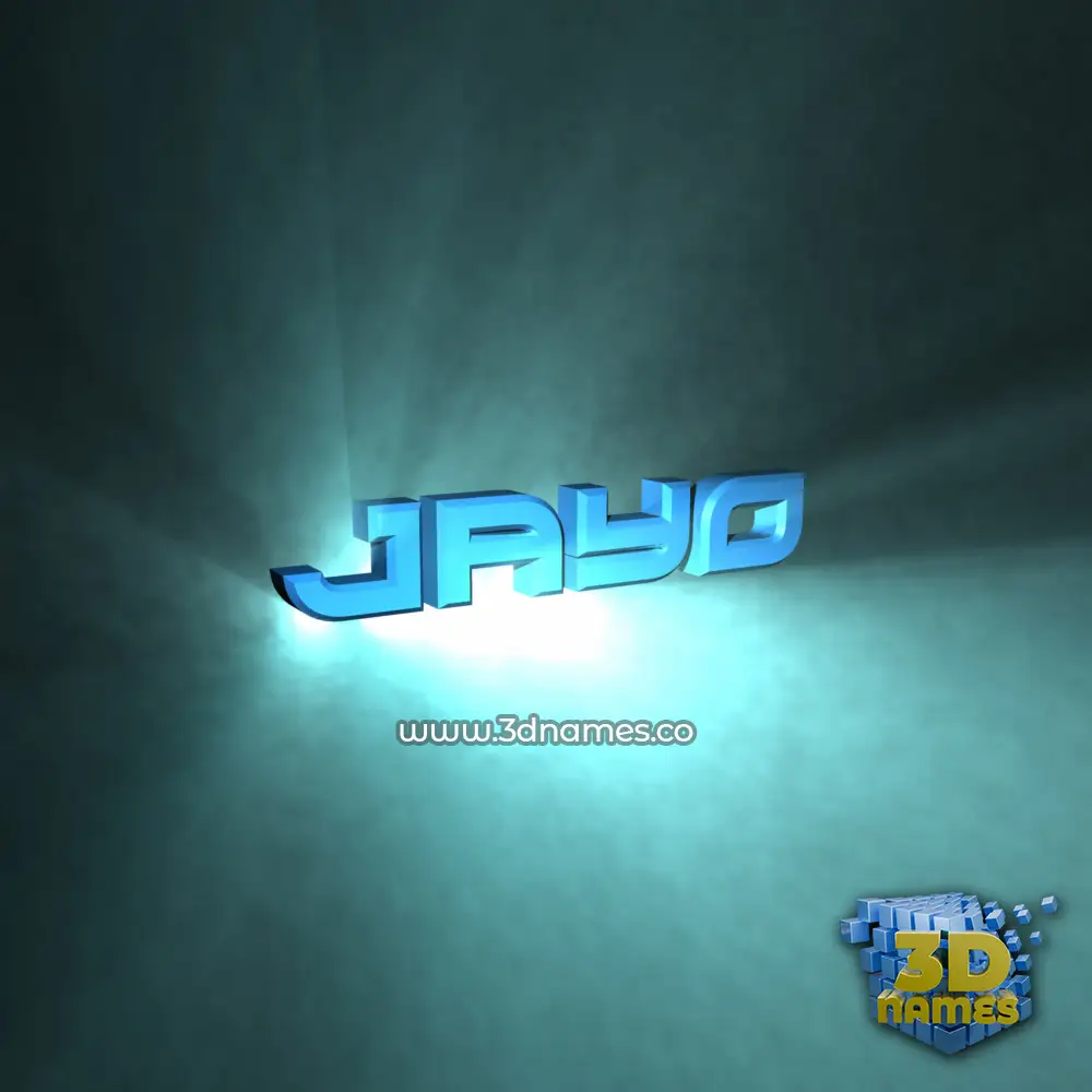 jayo in Light Shine style - 3D name wallpaper