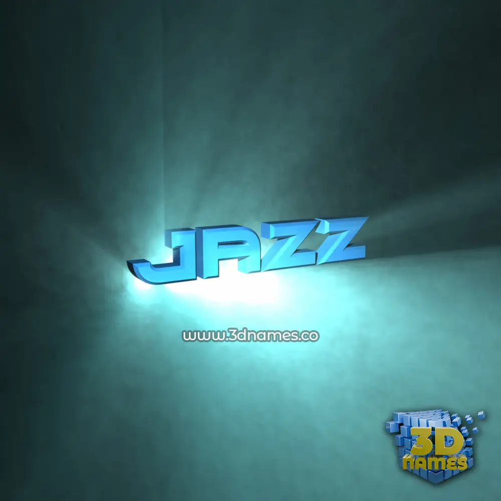 jazz in Light Shine style - 3D name wallpaper