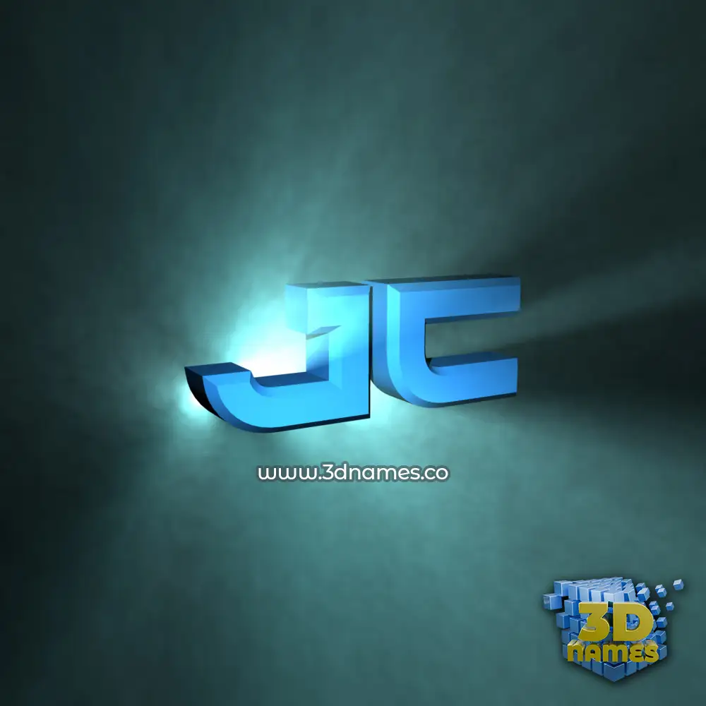 jc in Light Shine style - 3D name wallpaper