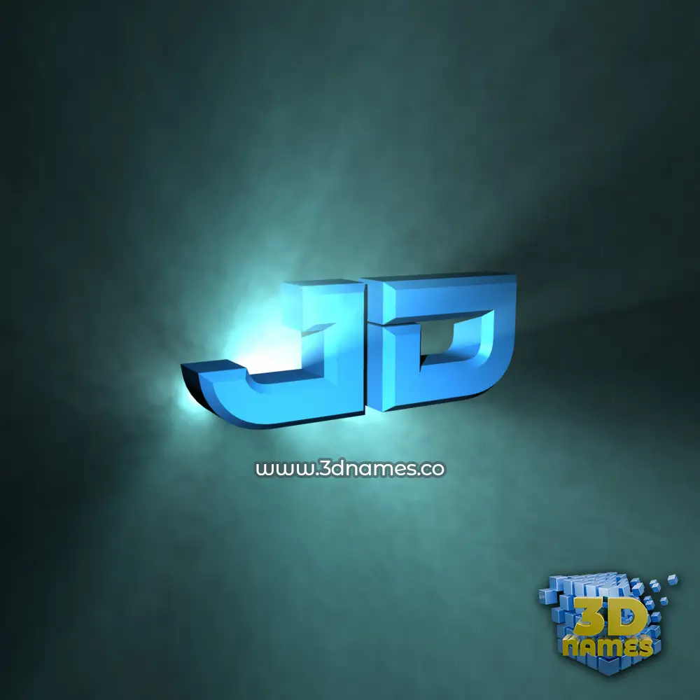 jd in Light Shine style - 3D name wallpaper