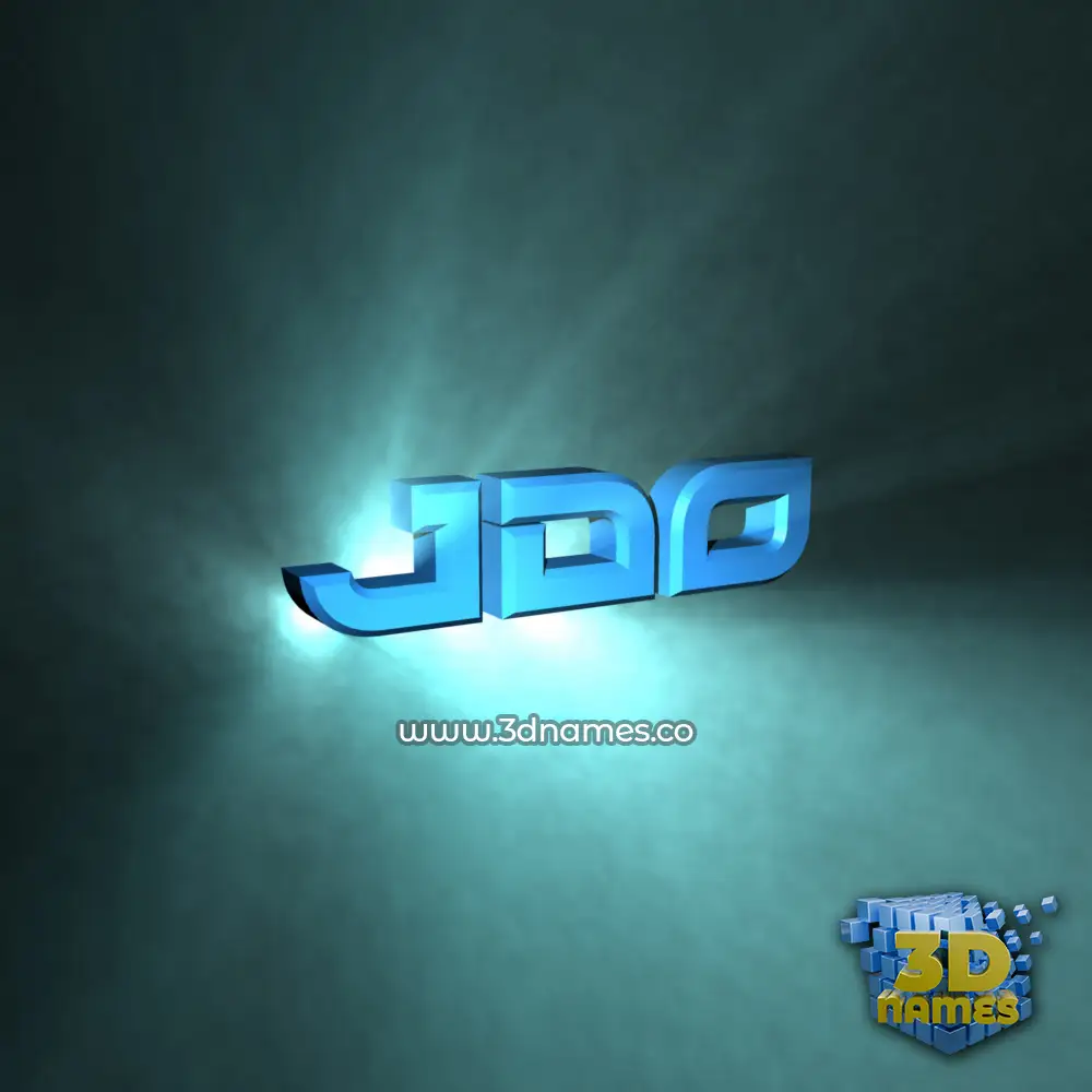 jdo in Light Shine style - 3D name wallpaper