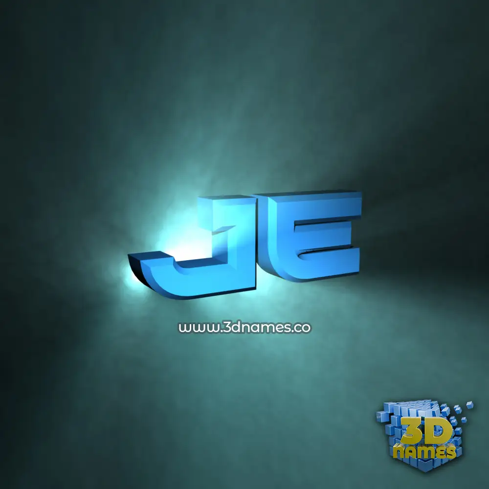 je in Light Shine style - 3D name wallpaper