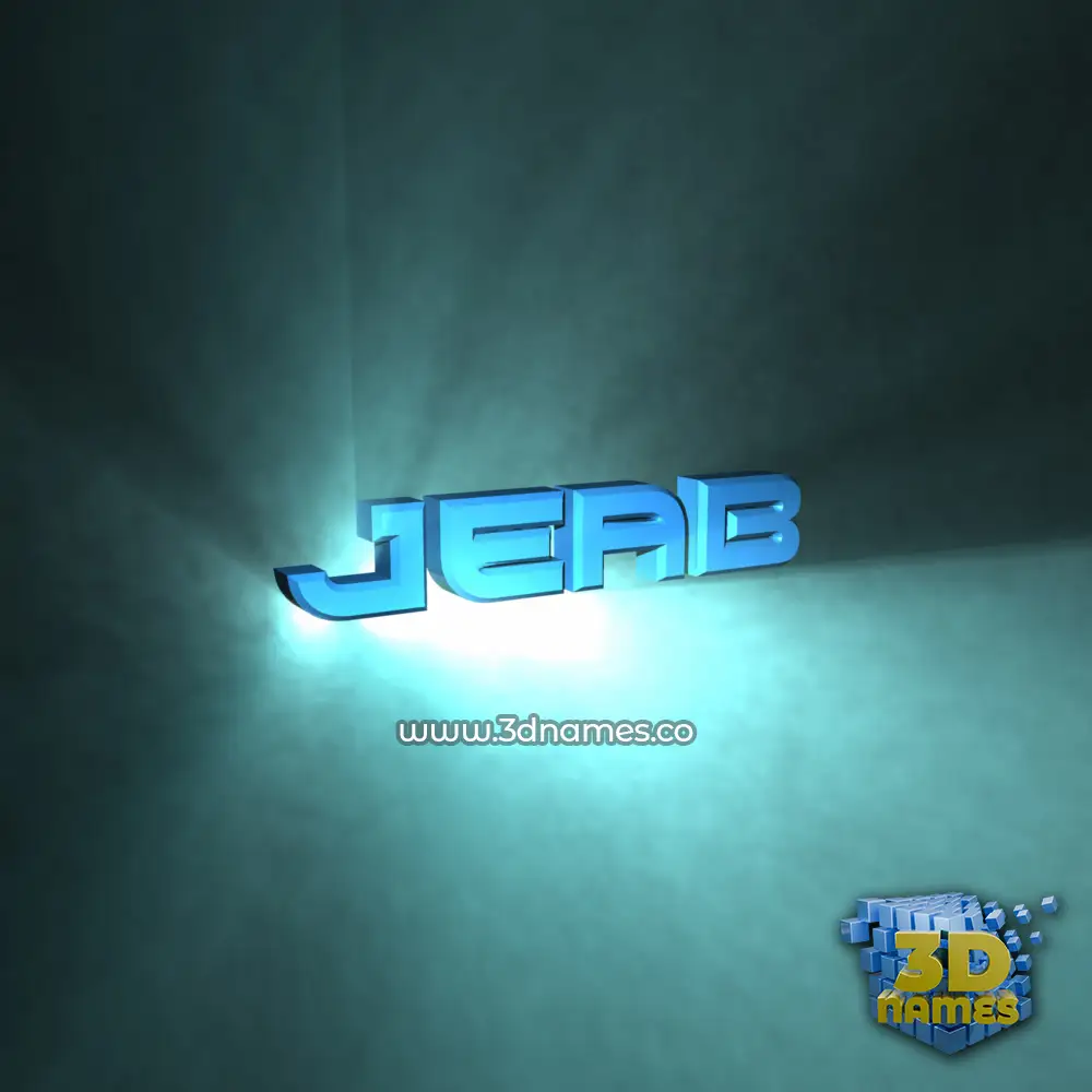 jeab in Light Shine style - 3D name wallpaper