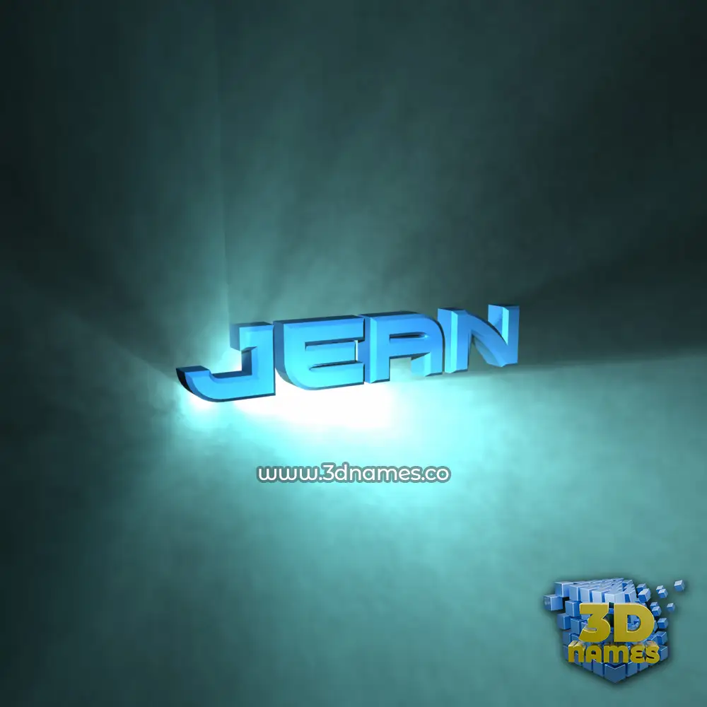jean in Light Shine style - 3D name wallpaper