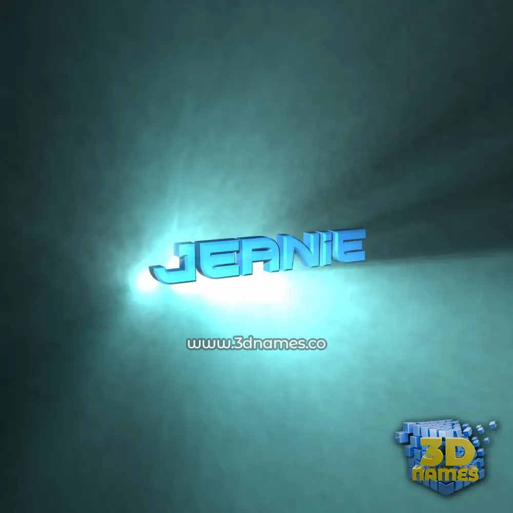 jeanie in Light Shine style - 3D name wallpaper