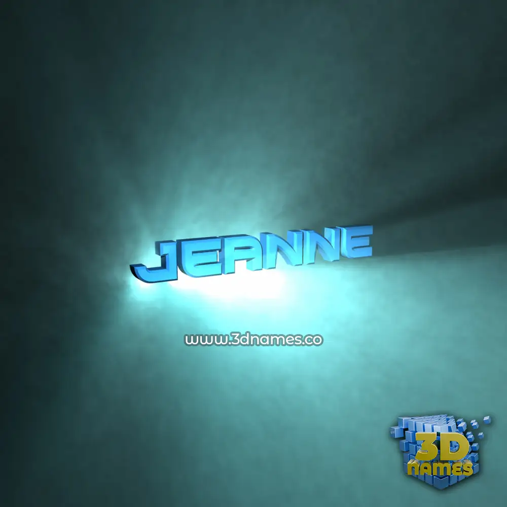 jeanne in Light Shine style - 3D name wallpaper
