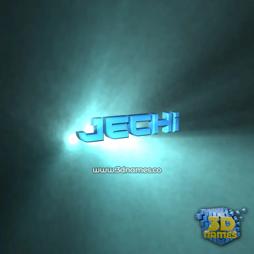 jechi in Light Shine style - 3D name wallpaper
