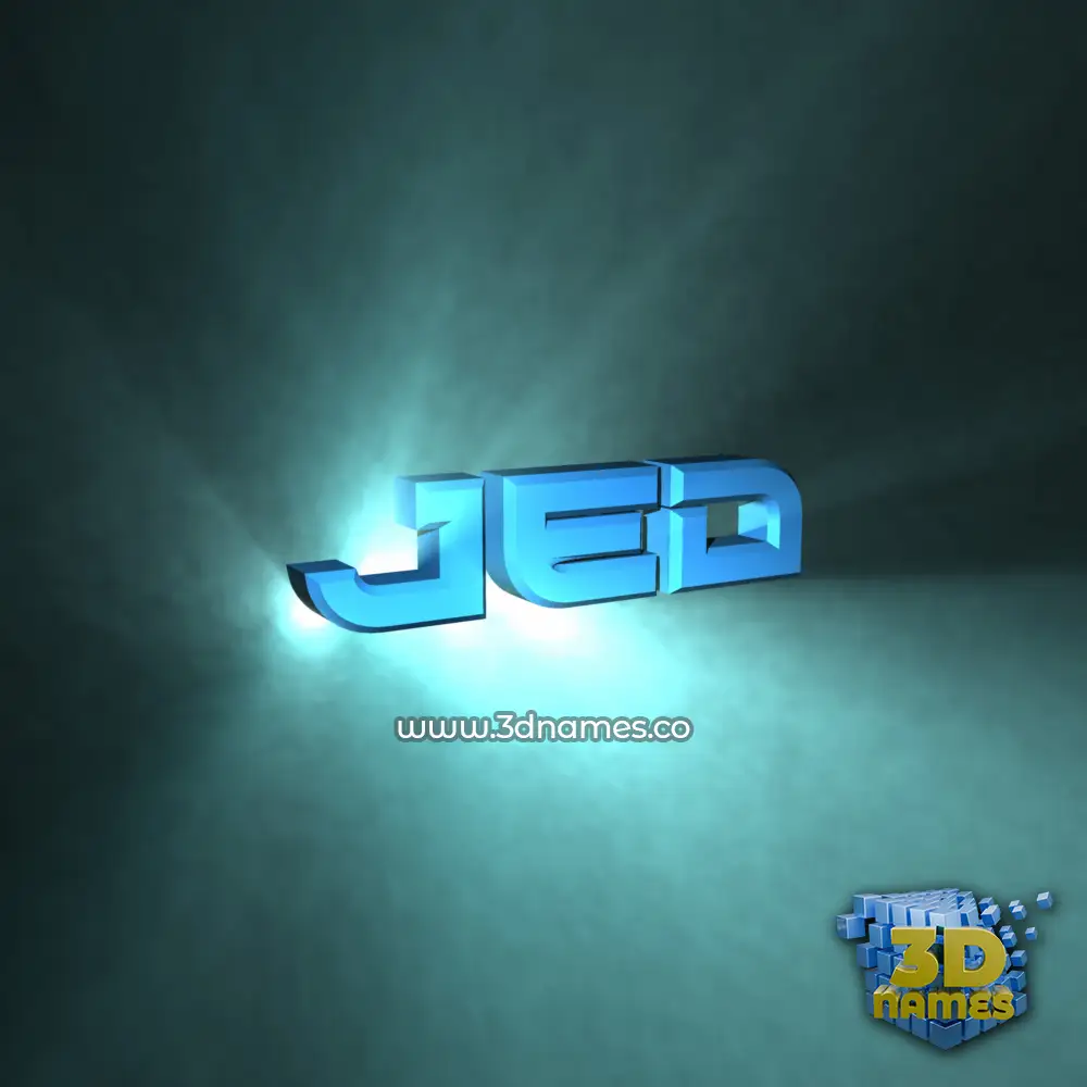 jed in Light Shine style - 3D name wallpaper