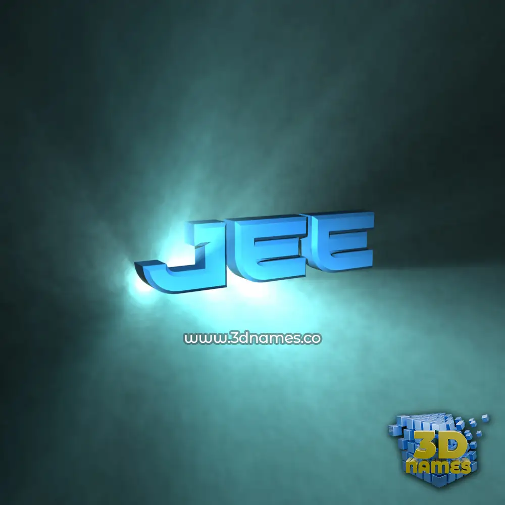 jee in Light Shine style - 3D name wallpaper