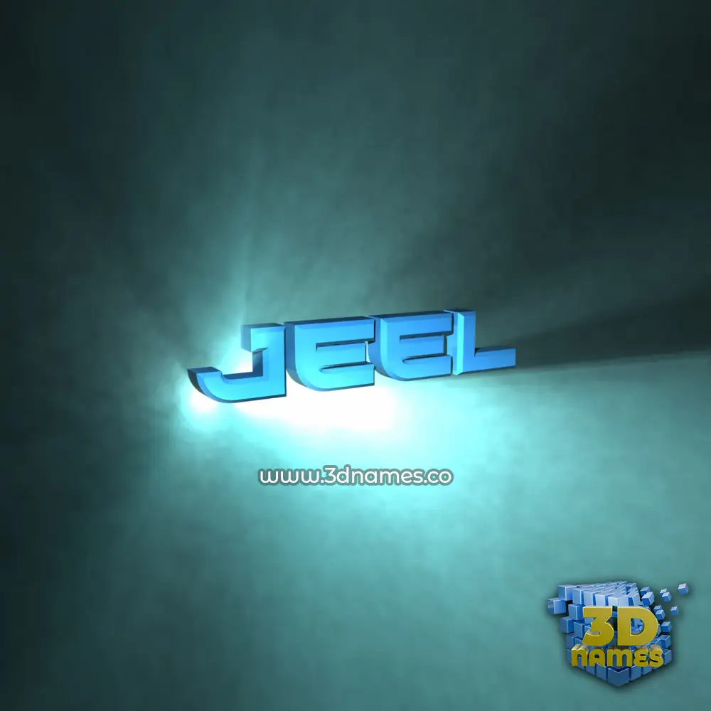 jeel in Light Shine style - 3D name wallpaper