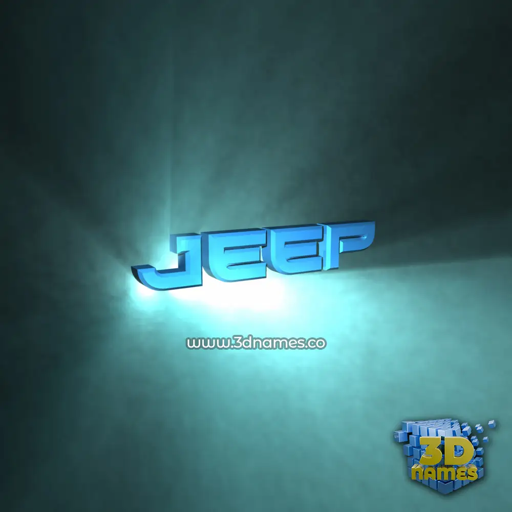jeep in Light Shine style - 3D name wallpaper