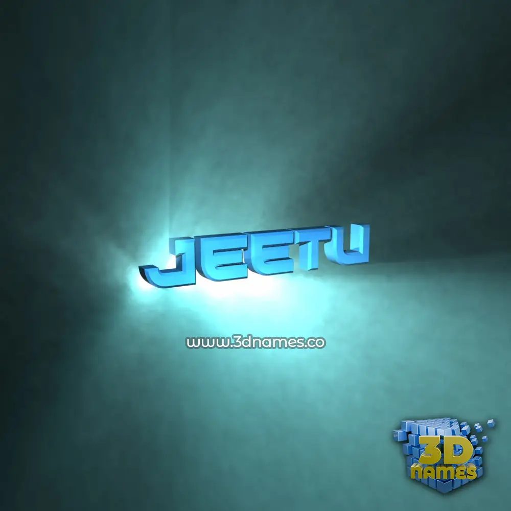 jeetu in Light Shine style - 3D name wallpaper