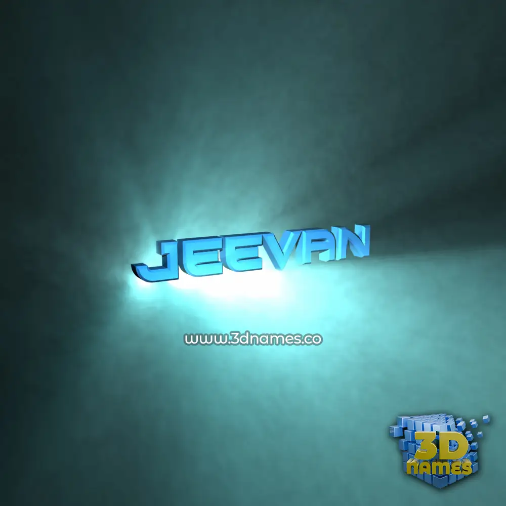 jeevan in Light Shine style - 3D name wallpaper