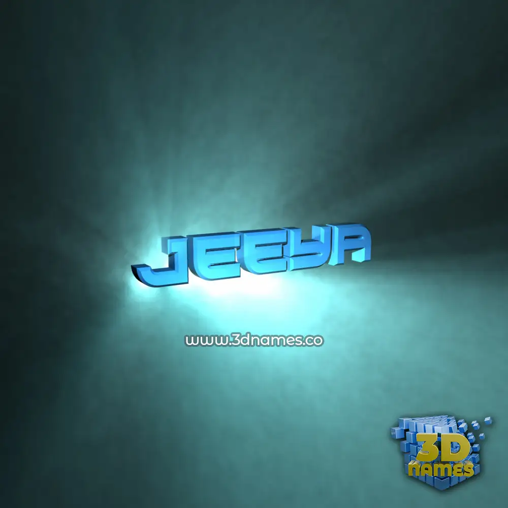 jeeya in Light Shine style - 3D name wallpaper