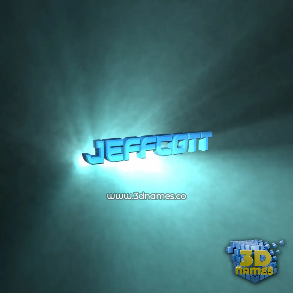jeffcott in Light Shine style - 3D name wallpaper