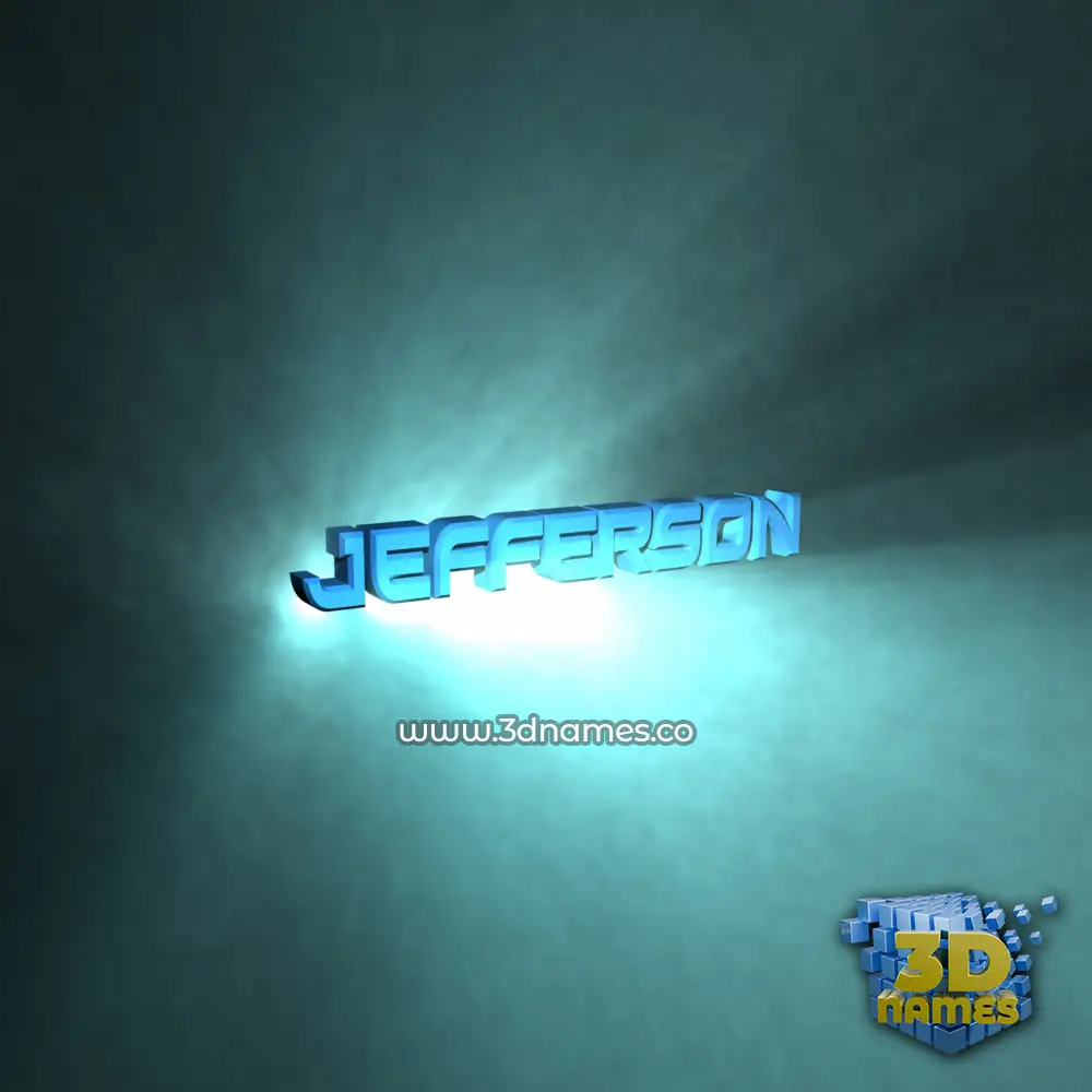 jefferson in Light Shine style - 3D name wallpaper