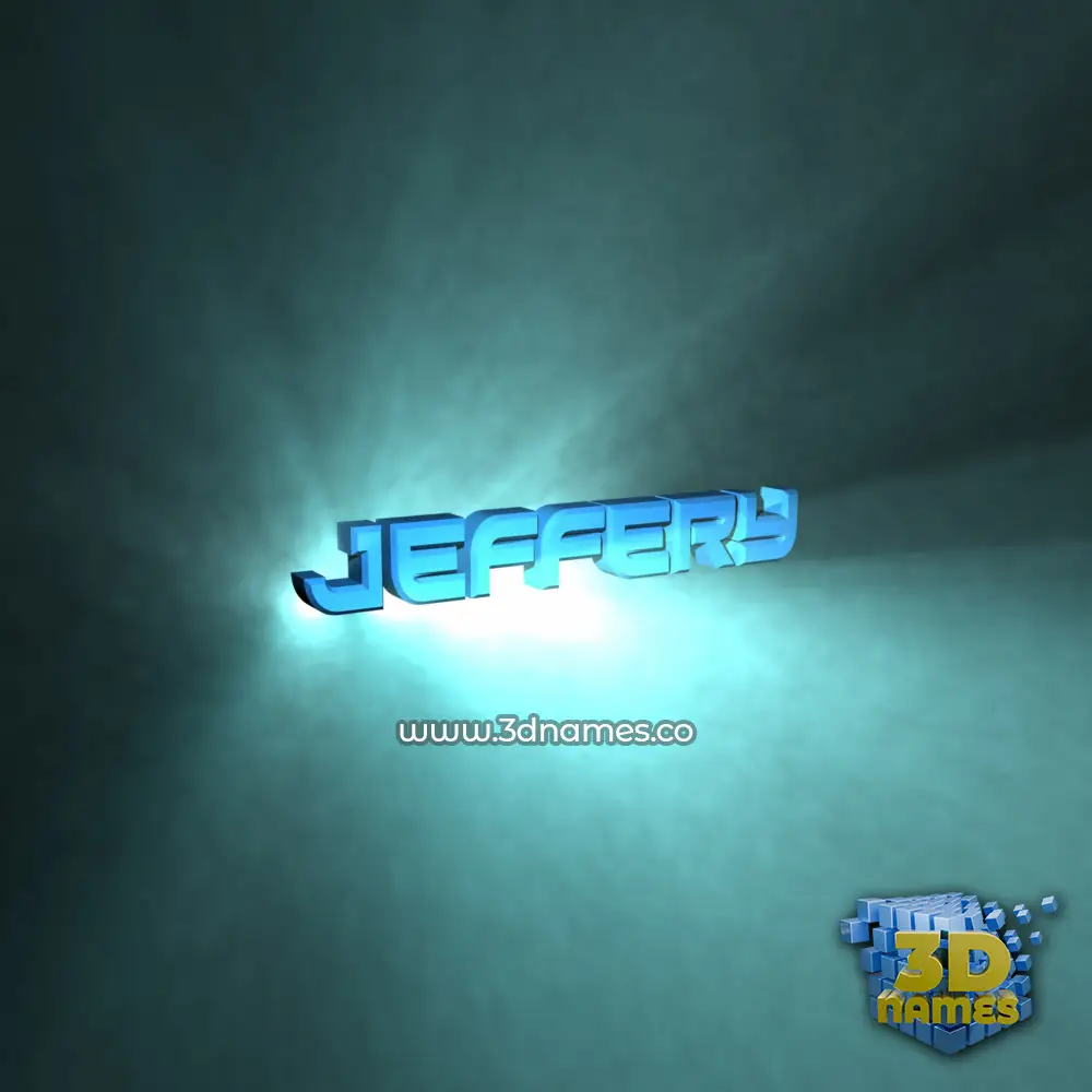 jeffery in Light Shine style - 3D name wallpaper