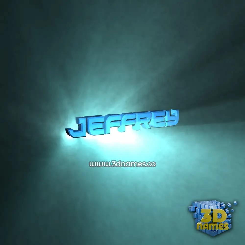 jeffrey in Light Shine style - 3D name wallpaper
