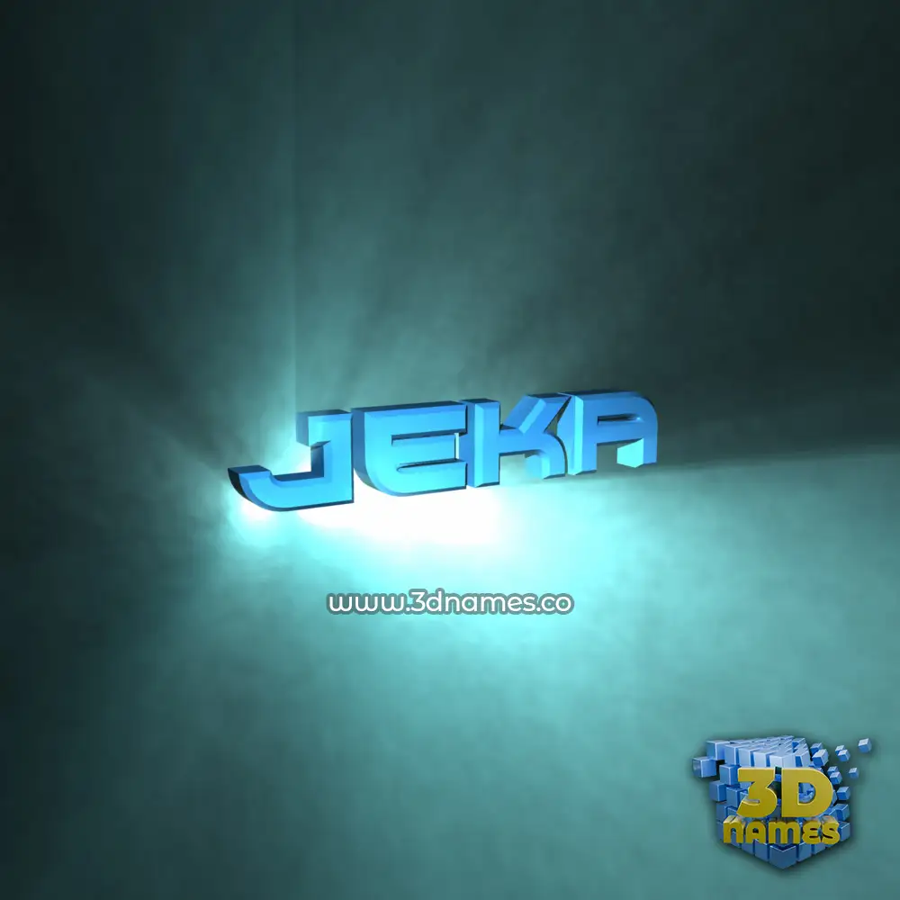 jeka in Light Shine style - 3D name wallpaper