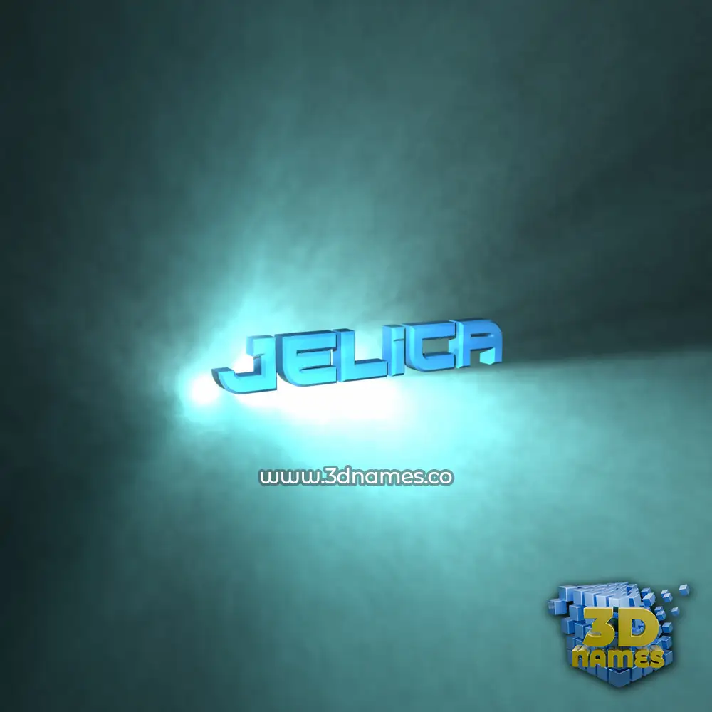 jelica in Light Shine style - 3D name wallpaper