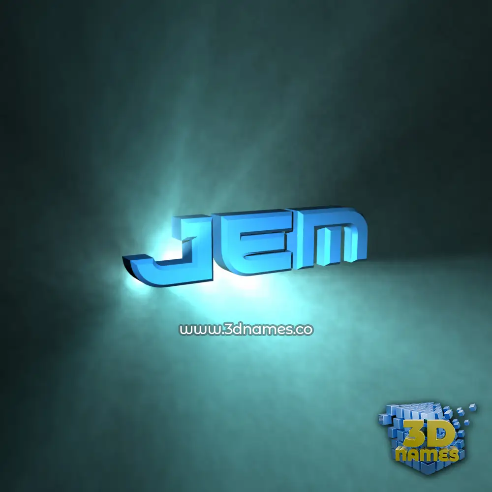 jem in Light Shine style - 3D name wallpaper
