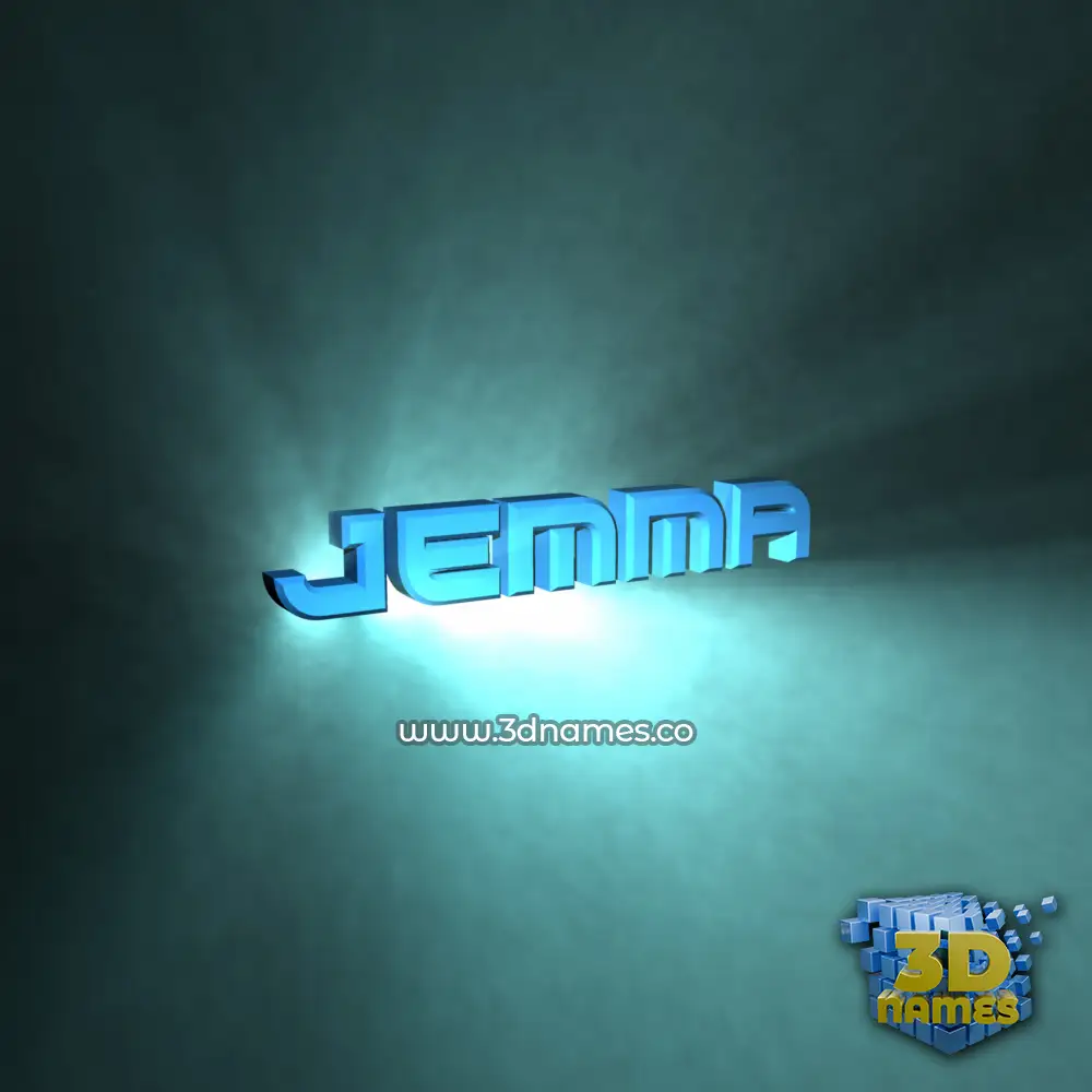 jemma in Light Shine style - 3D name wallpaper