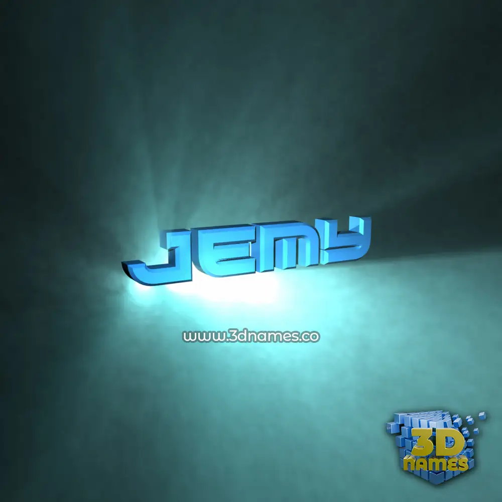 jemy in Light Shine style - 3D name wallpaper