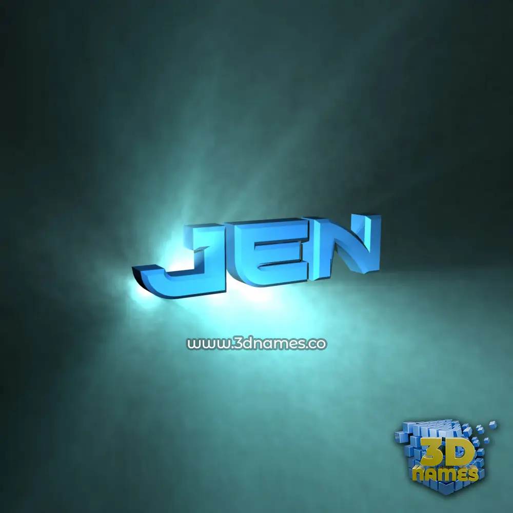 jen in Light Shine style - 3D name wallpaper